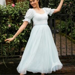 Ivy City Co Ballerina Dress in Seafoam